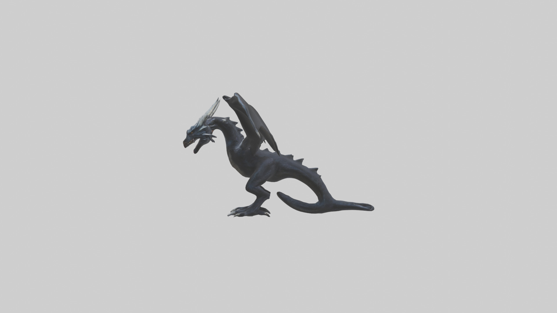 Dark Dragon model Low-poly 3D model_22
