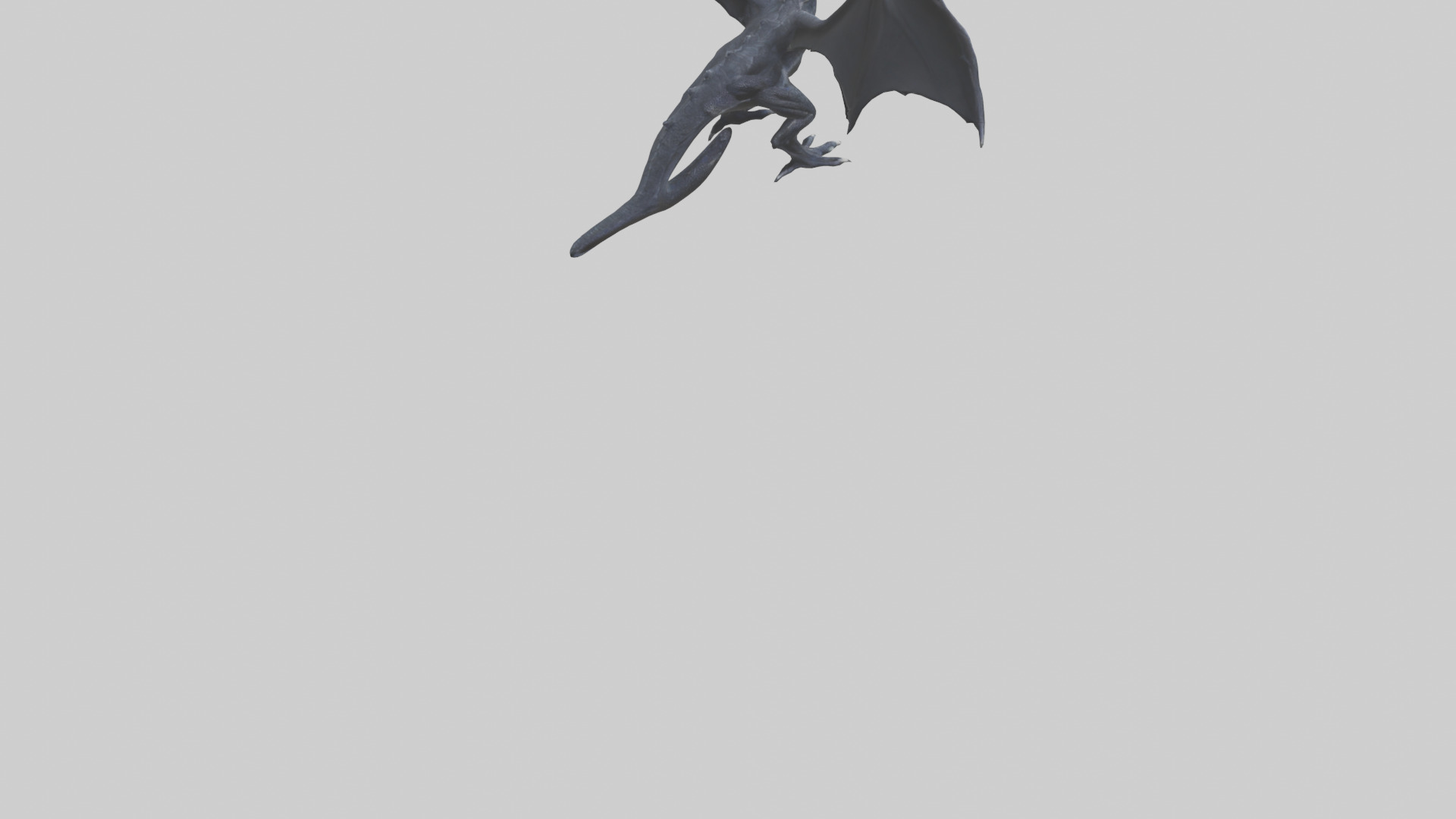 Dark Dragon model Low-poly 3D model_6
