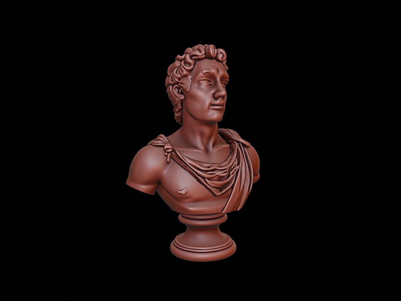Apollo Bust 3D print model_1