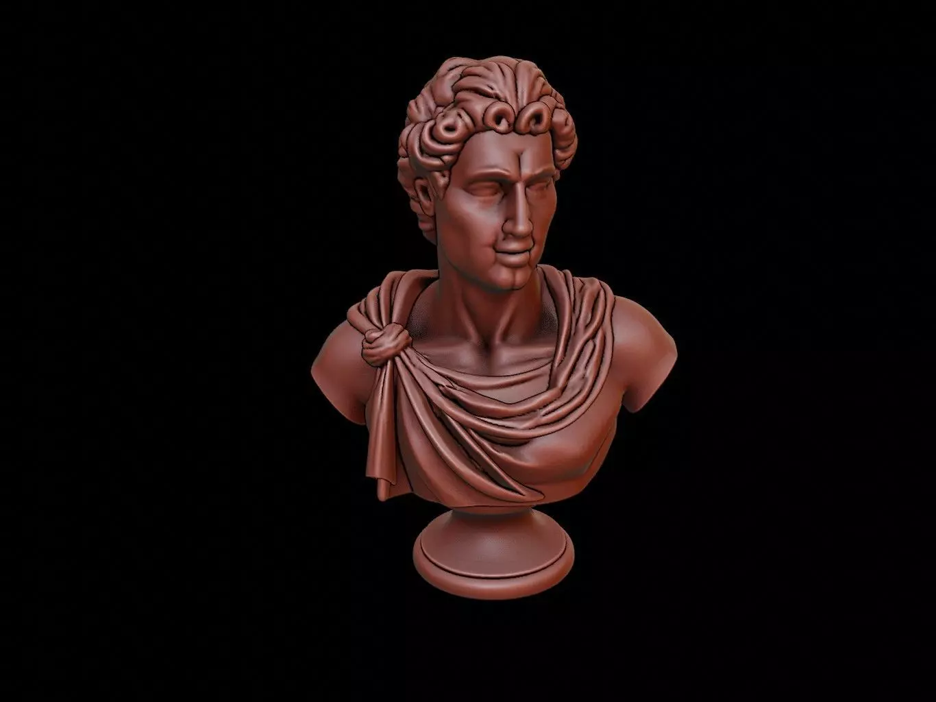 Apollo Bust 3D print model_0