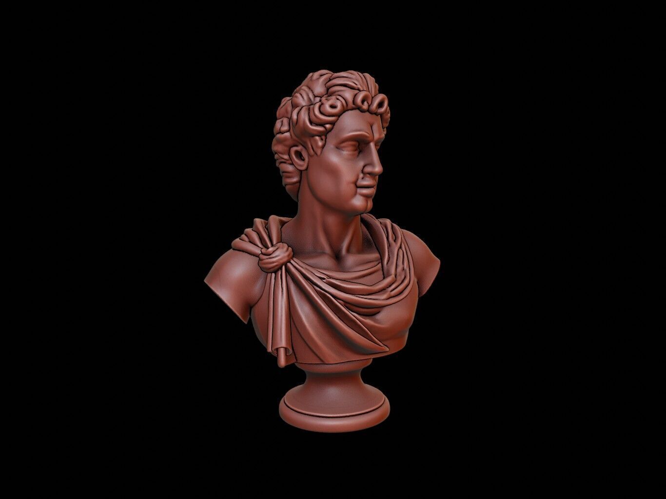 Apollo Bust 3D print model_1