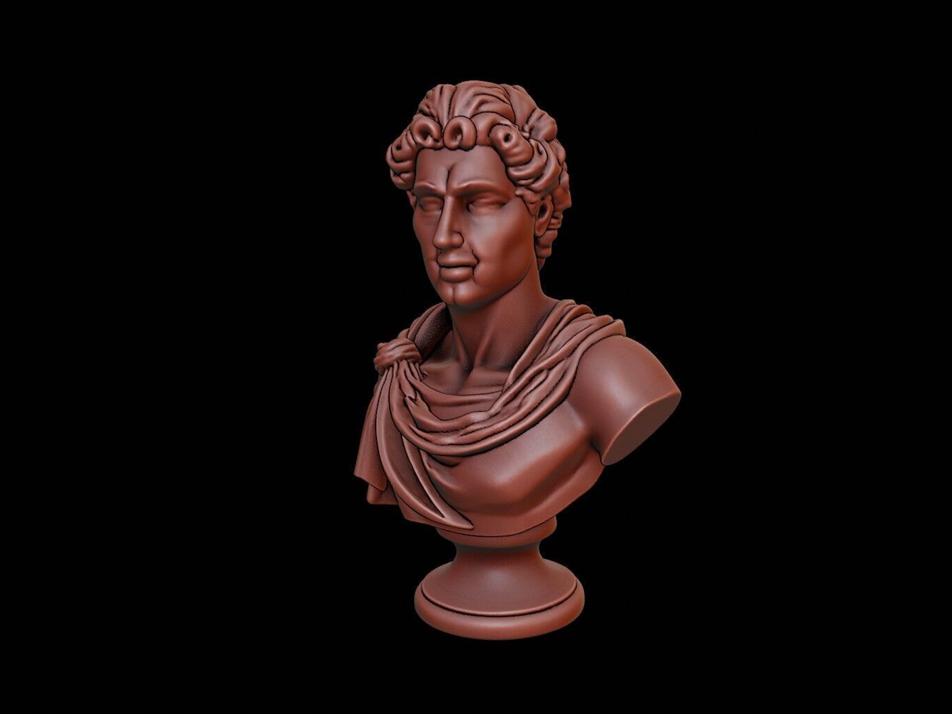 Apollo Bust 3D print model_2