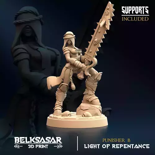 Punisher B Nude 3D print model