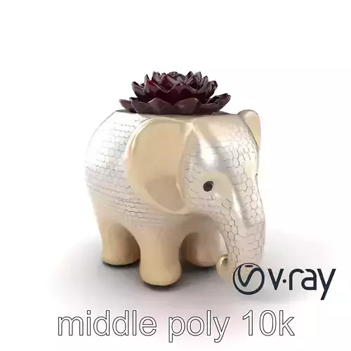 Cozy Elephant Planter Model Pack
