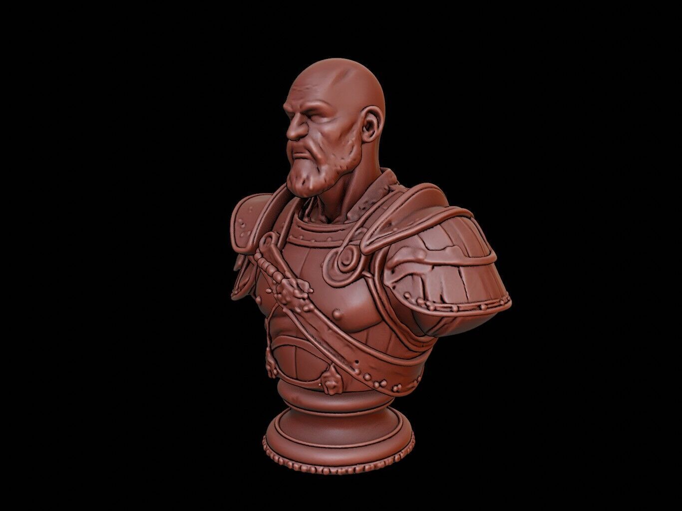 Ares Bust 3D print model_2