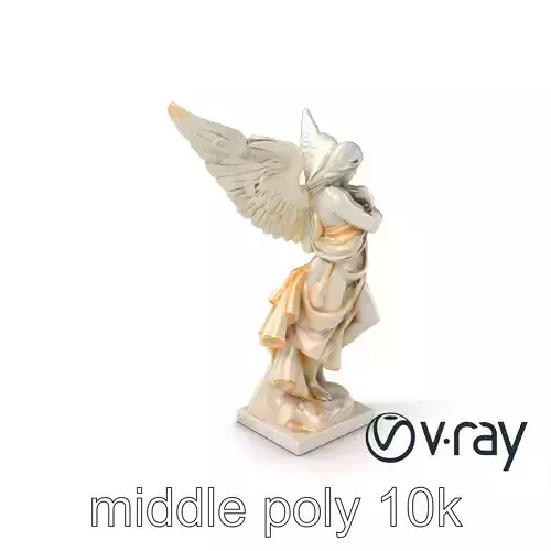 Winged Victory Statue Draped Sculpture model pack