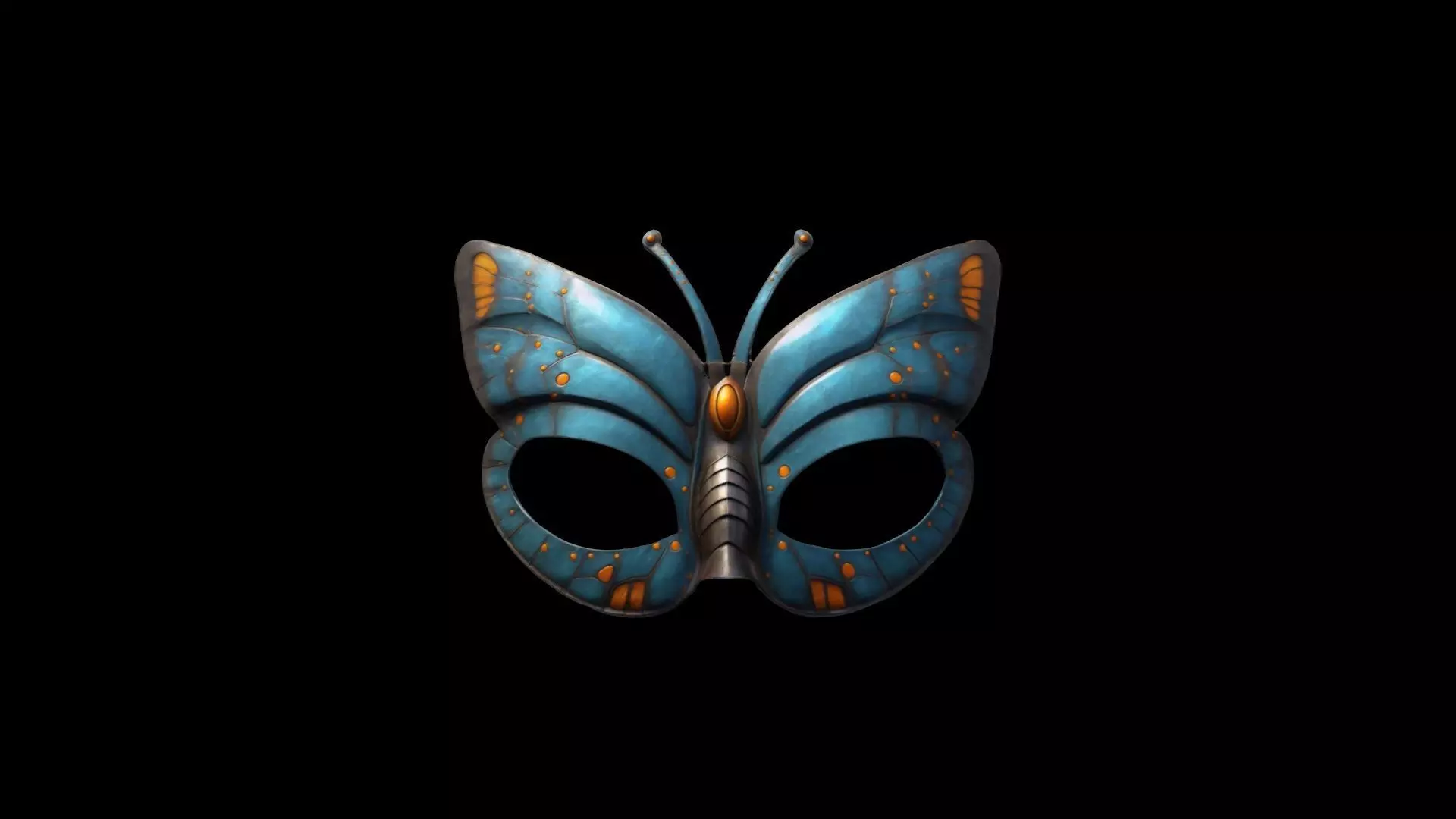 Festive Carnival Butterfly Wing Mask  3d High Render 3D model_0