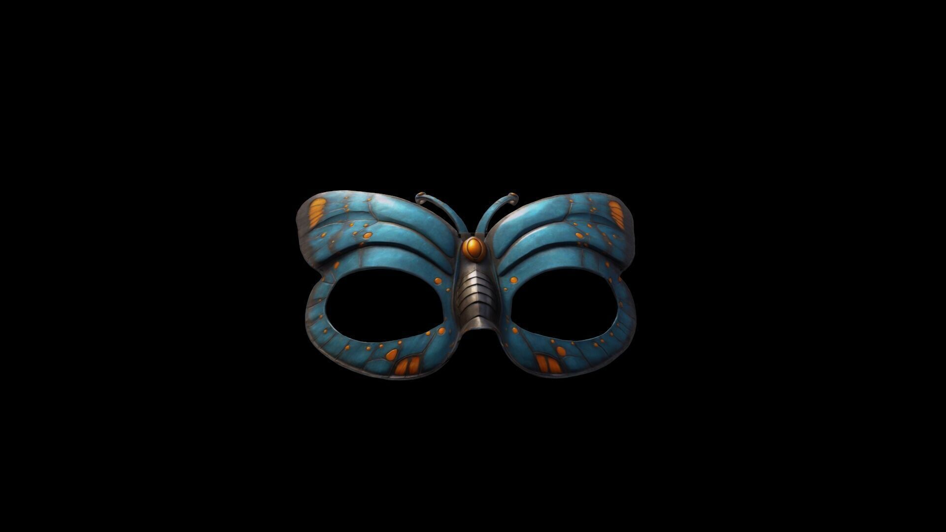 Festive Carnival Butterfly Wing Mask  3d High Render 3D model_3