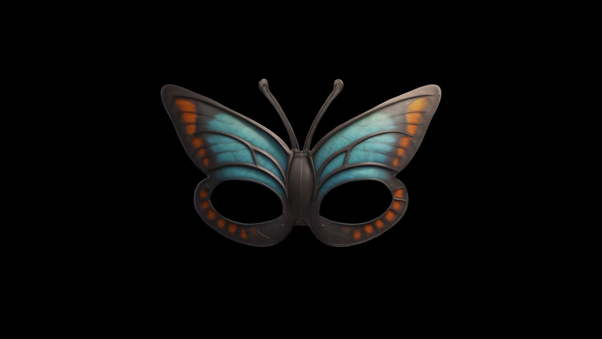 Festive Carnival Butterfly Wing Mask  3d High Render 3D model_2