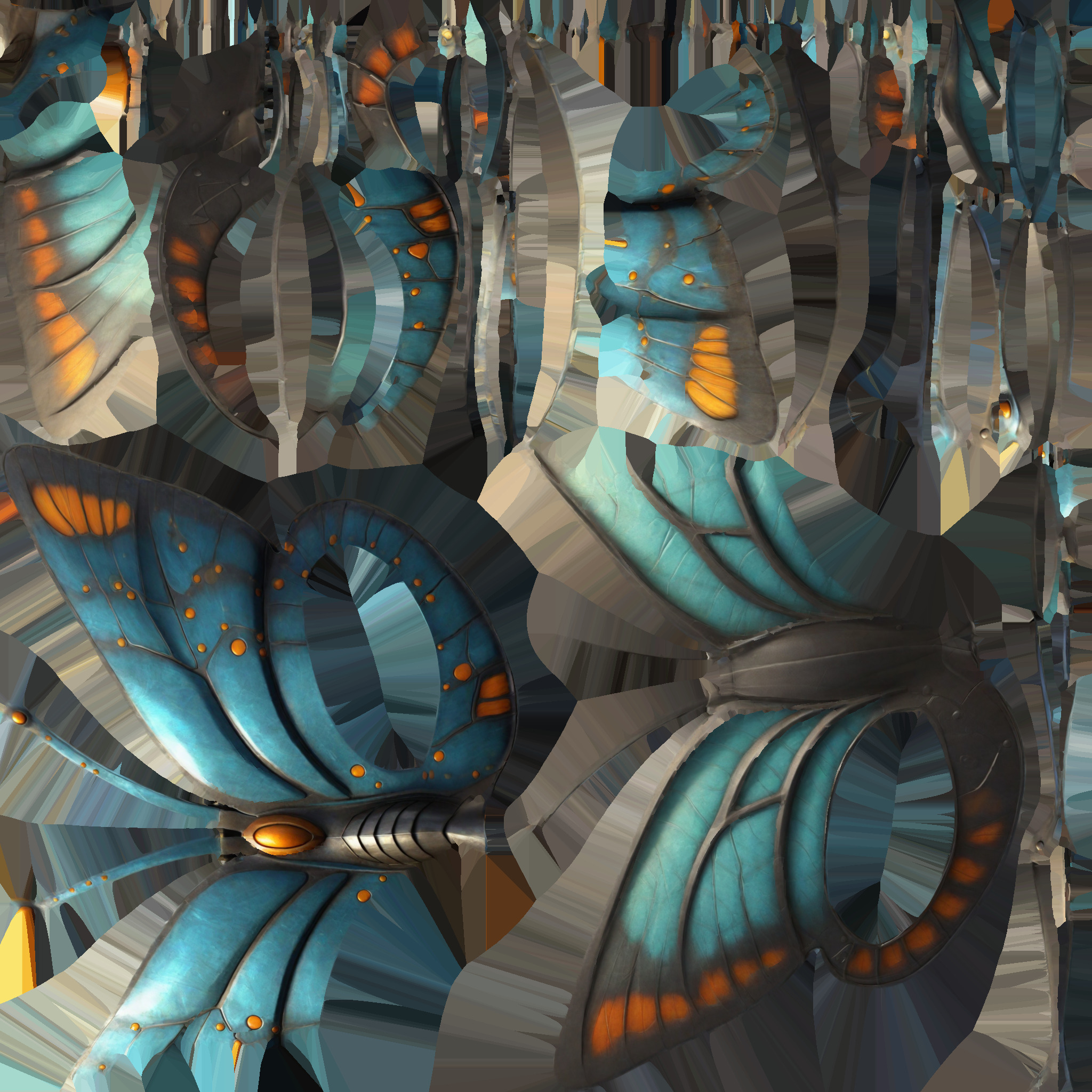 Festive Carnival Butterfly Wing Mask  3d High Render 3D model_8