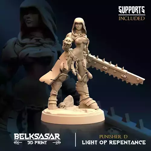 Punisher D Nude 3D print model