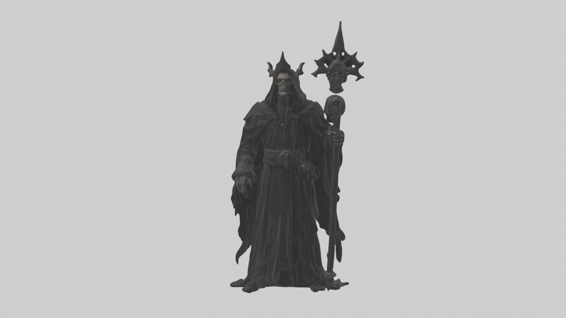 Dark priest model Low-poly 3D model_12