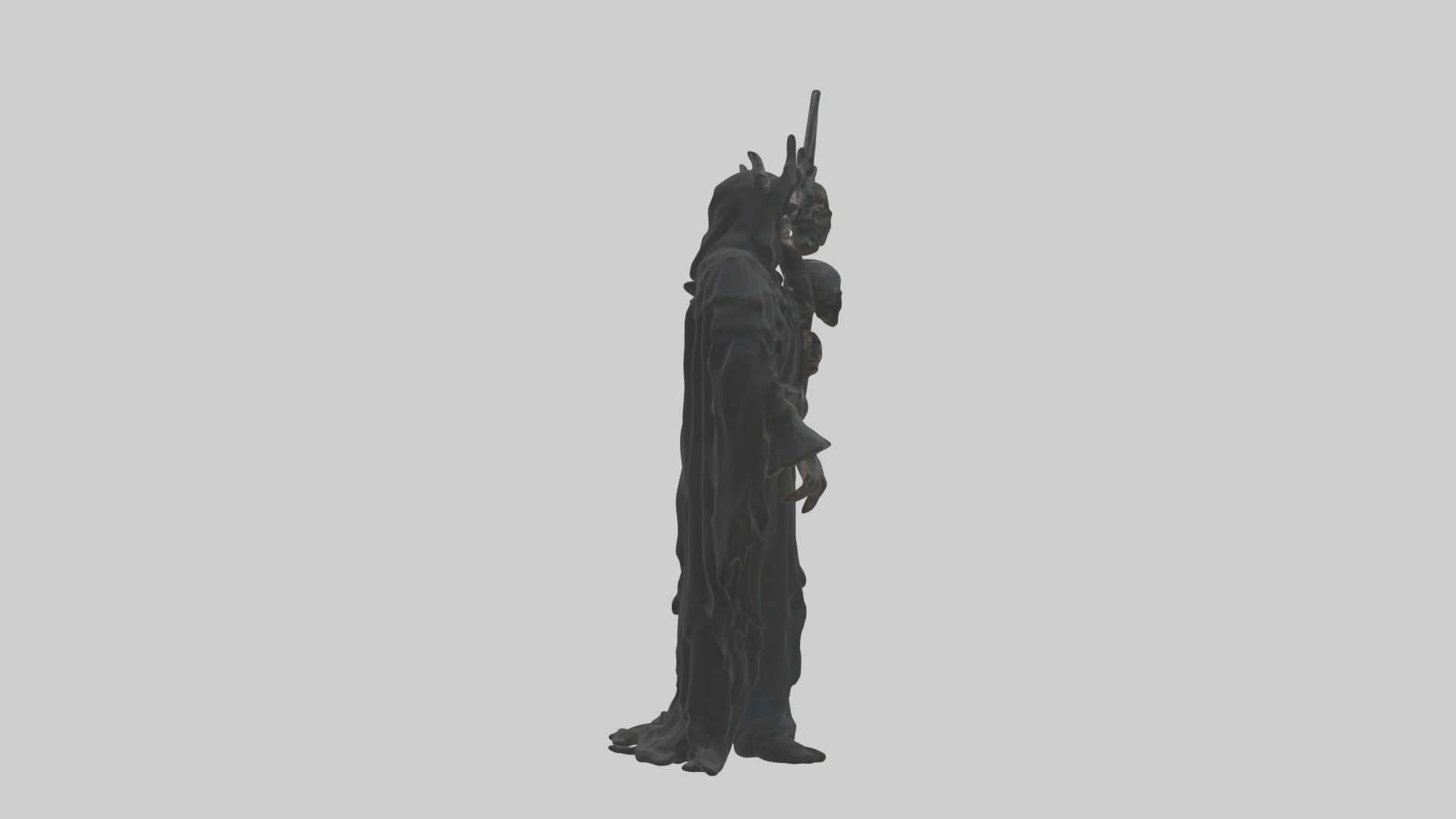 Dark priest model Low-poly 3D model_23