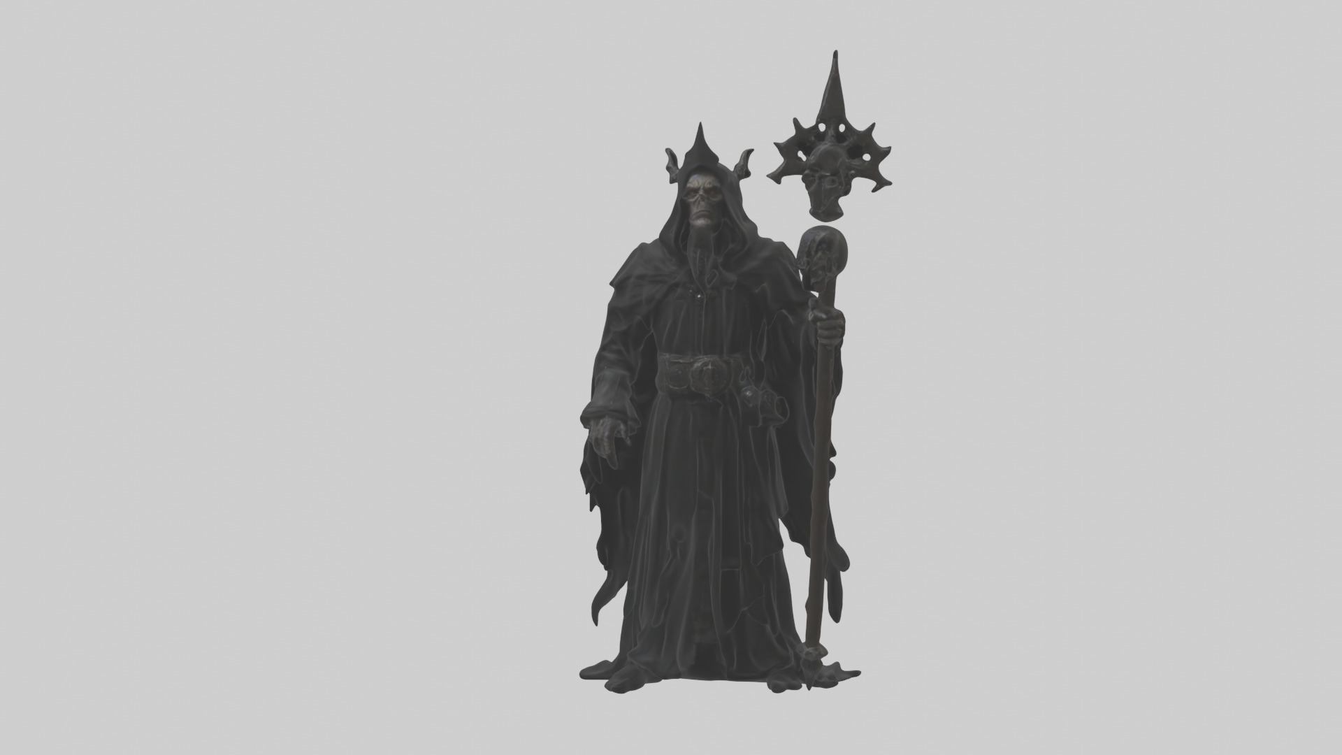 Dark priest model Low-poly 3D model_15