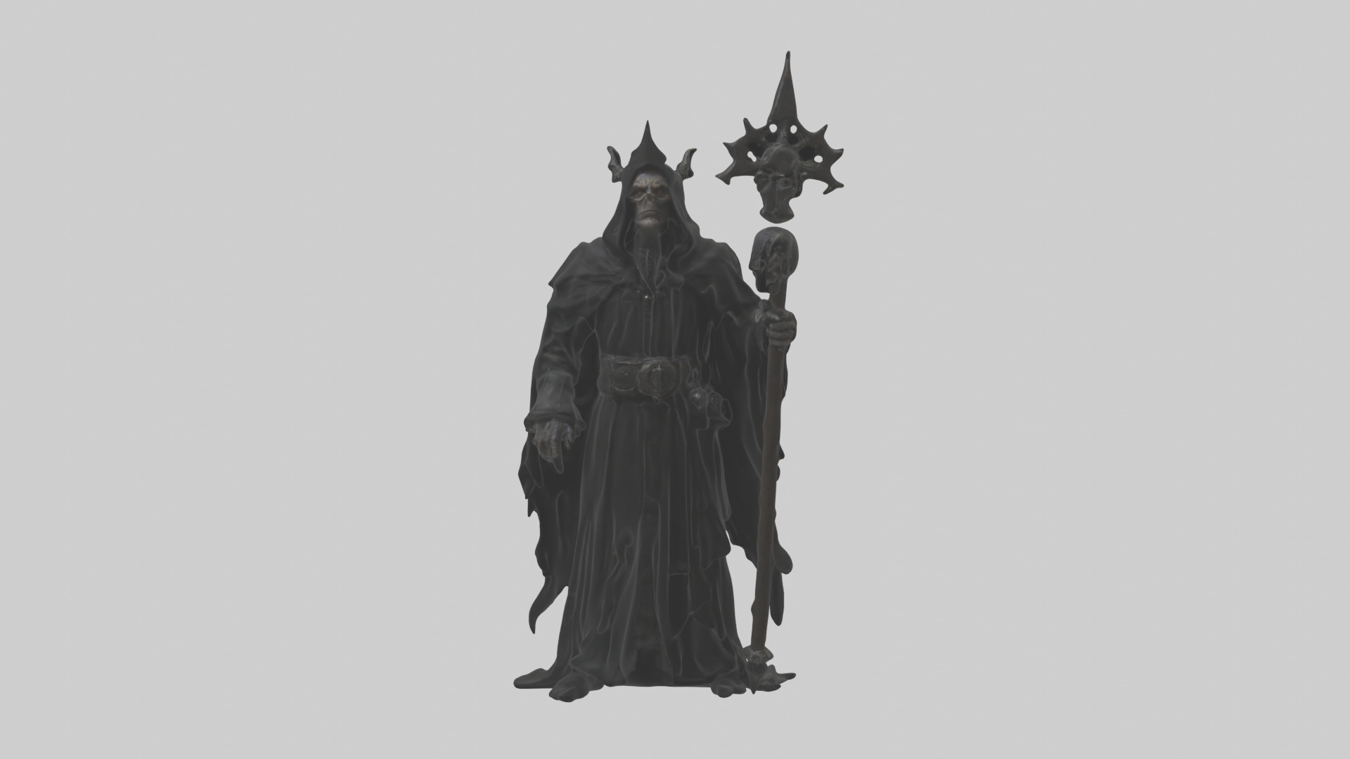 Dark priest model Low-poly 3D model_9