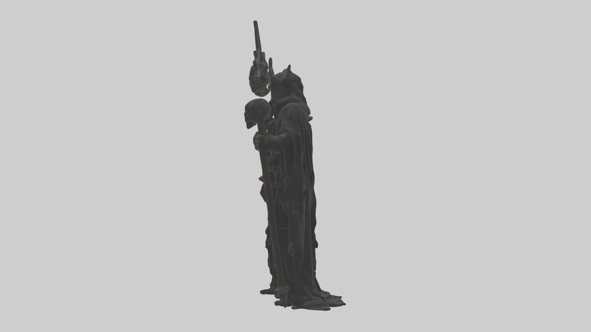 Dark priest model Low-poly 3D model_22