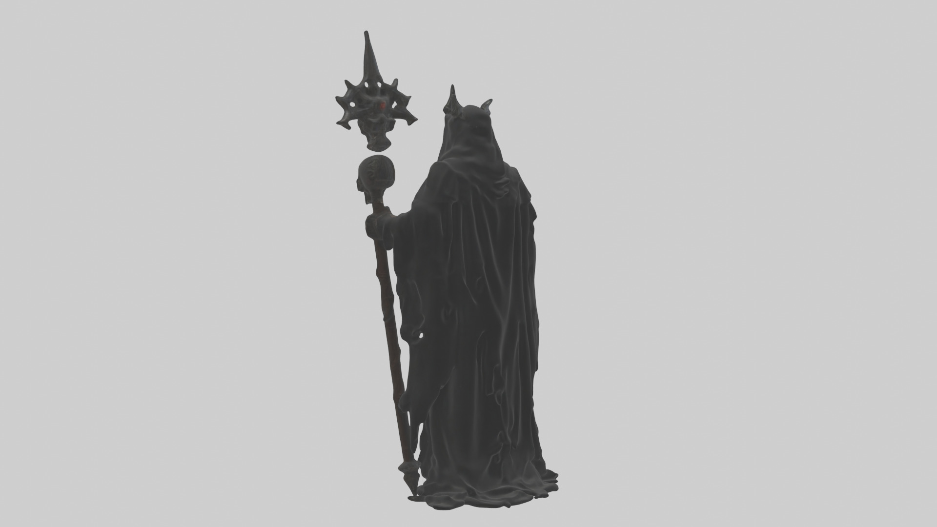 Dark priest model Low-poly 3D model_1