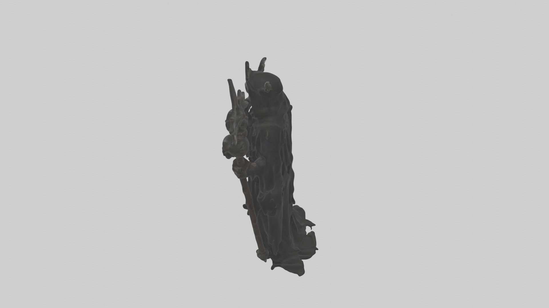 Dark priest model Low-poly 3D model_27