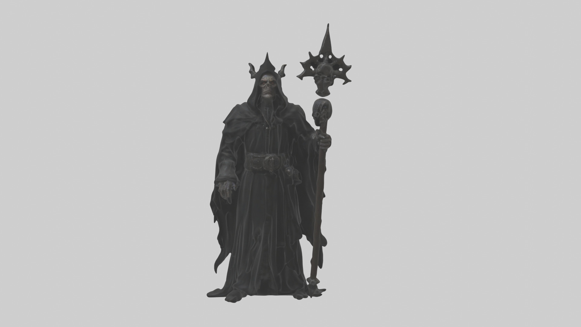Dark priest model Low-poly 3D model_17