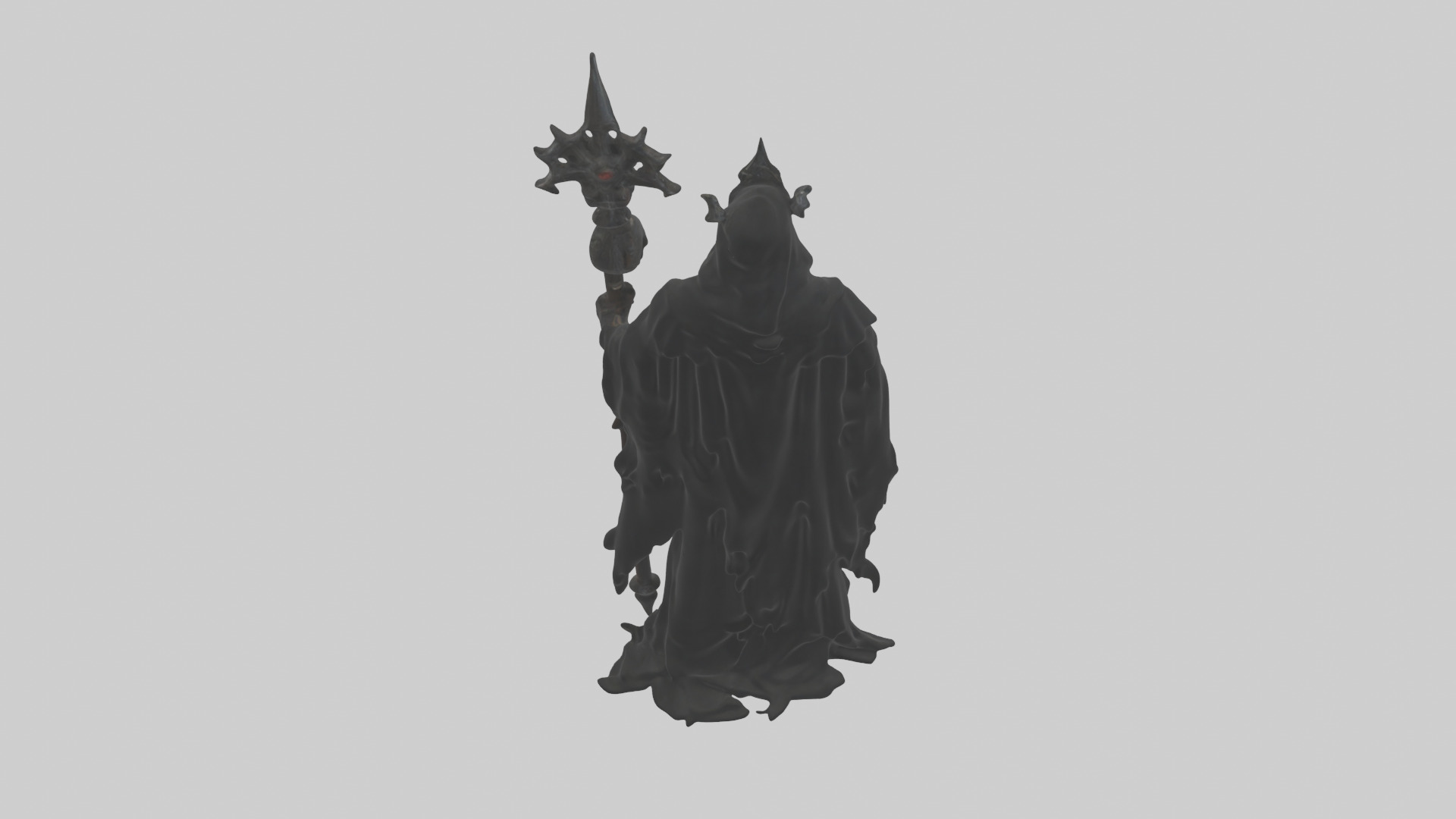 Dark priest model Low-poly 3D model_25
