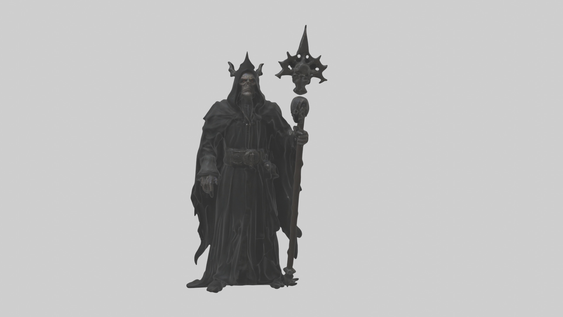Dark priest model Low-poly 3D model_18