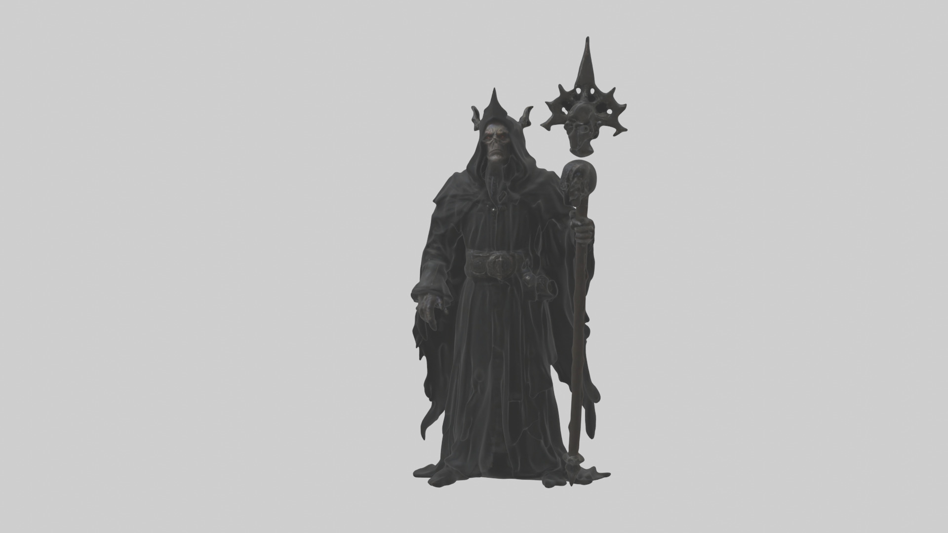 Dark priest model Low-poly 3D model_13