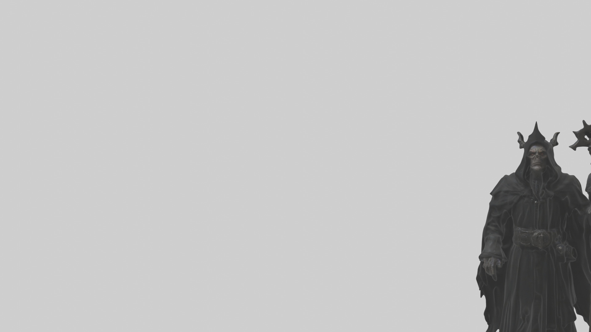 Dark priest model Low-poly 3D model_21