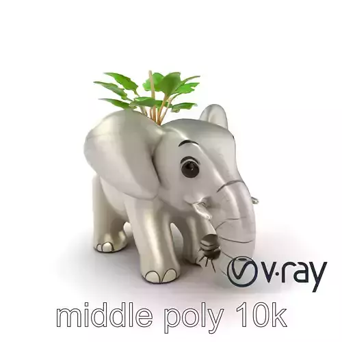 Elephant Planter Wonder model pack