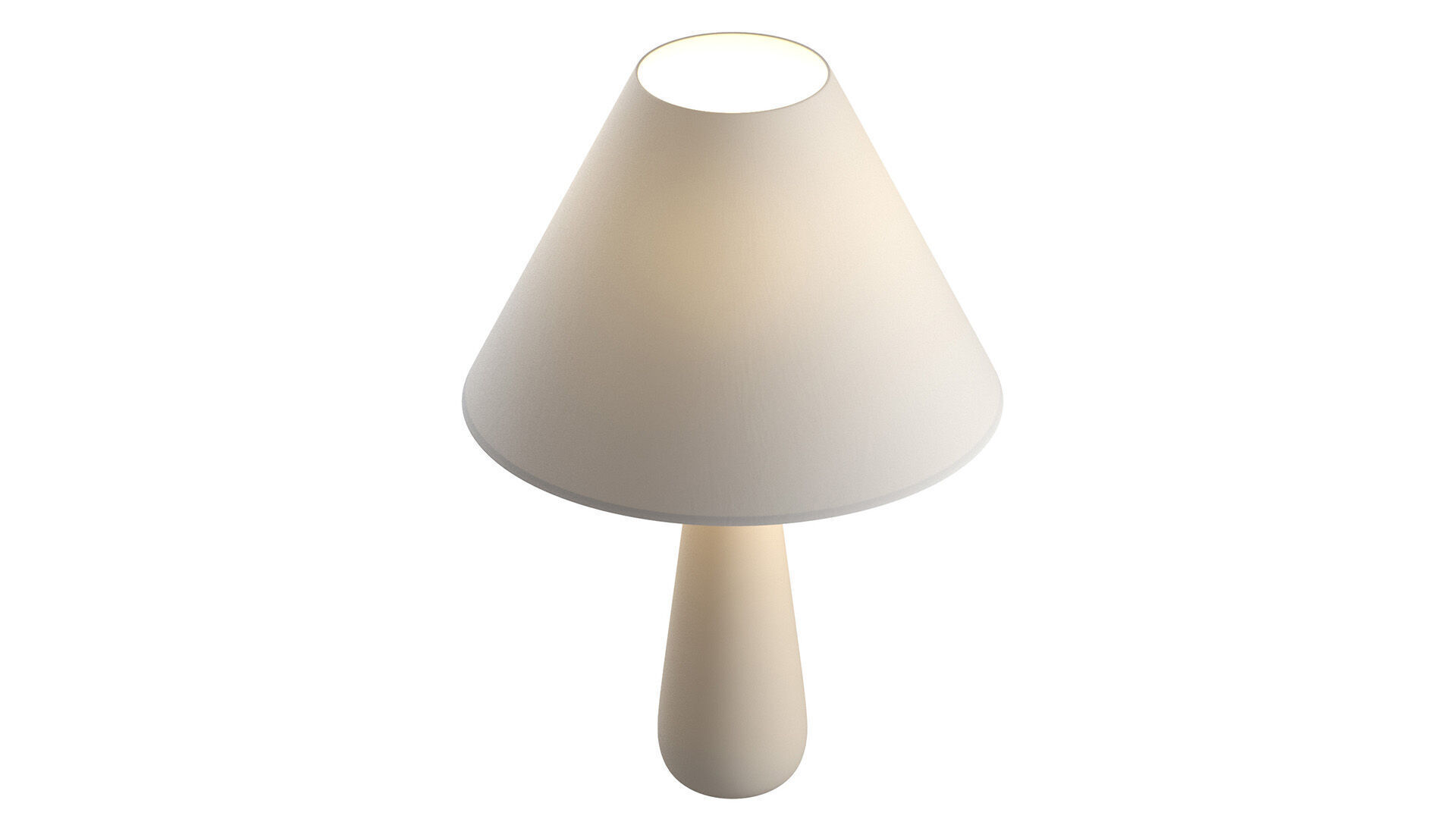 Polar White Cement Table Lamp 3D model_2