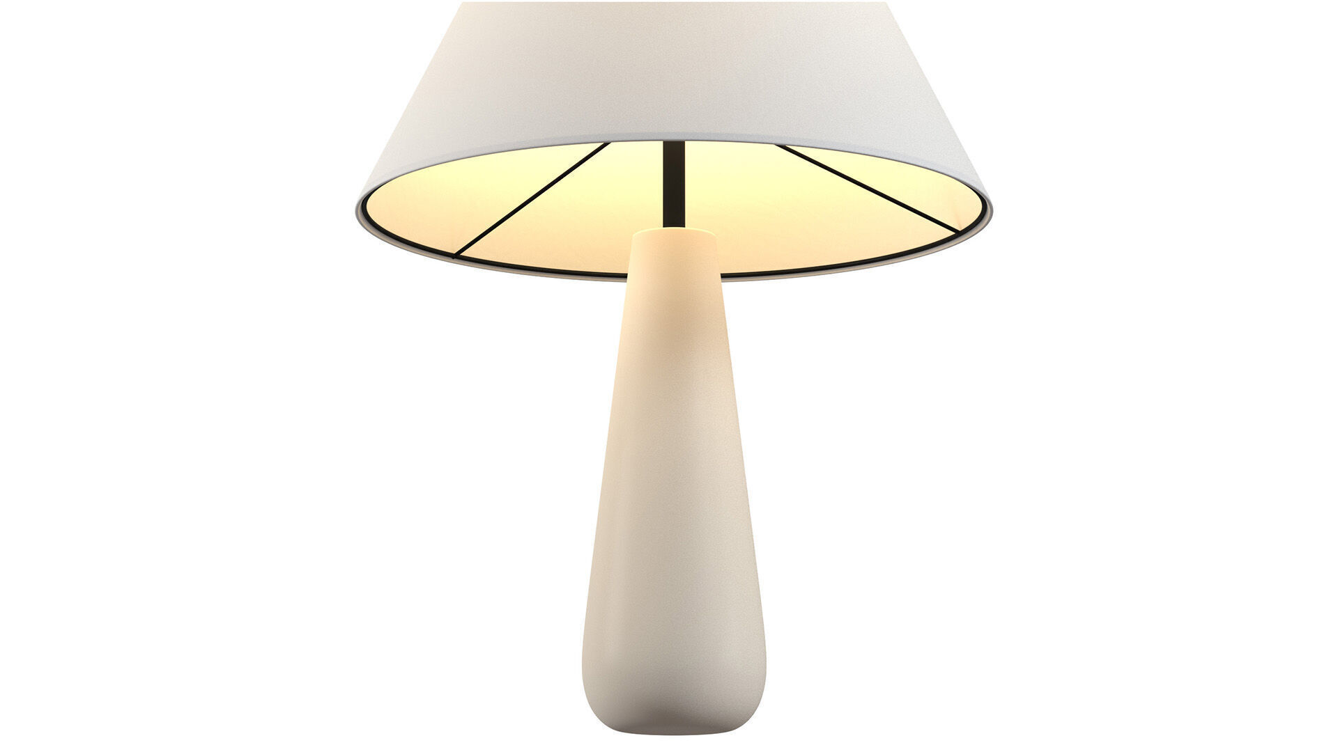 Polar White Cement Table Lamp 3D model_5