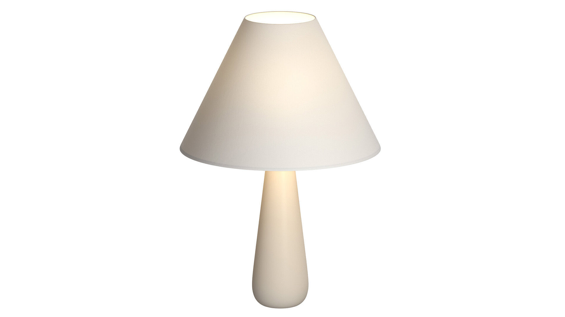 Polar White Cement Table Lamp 3D model_1