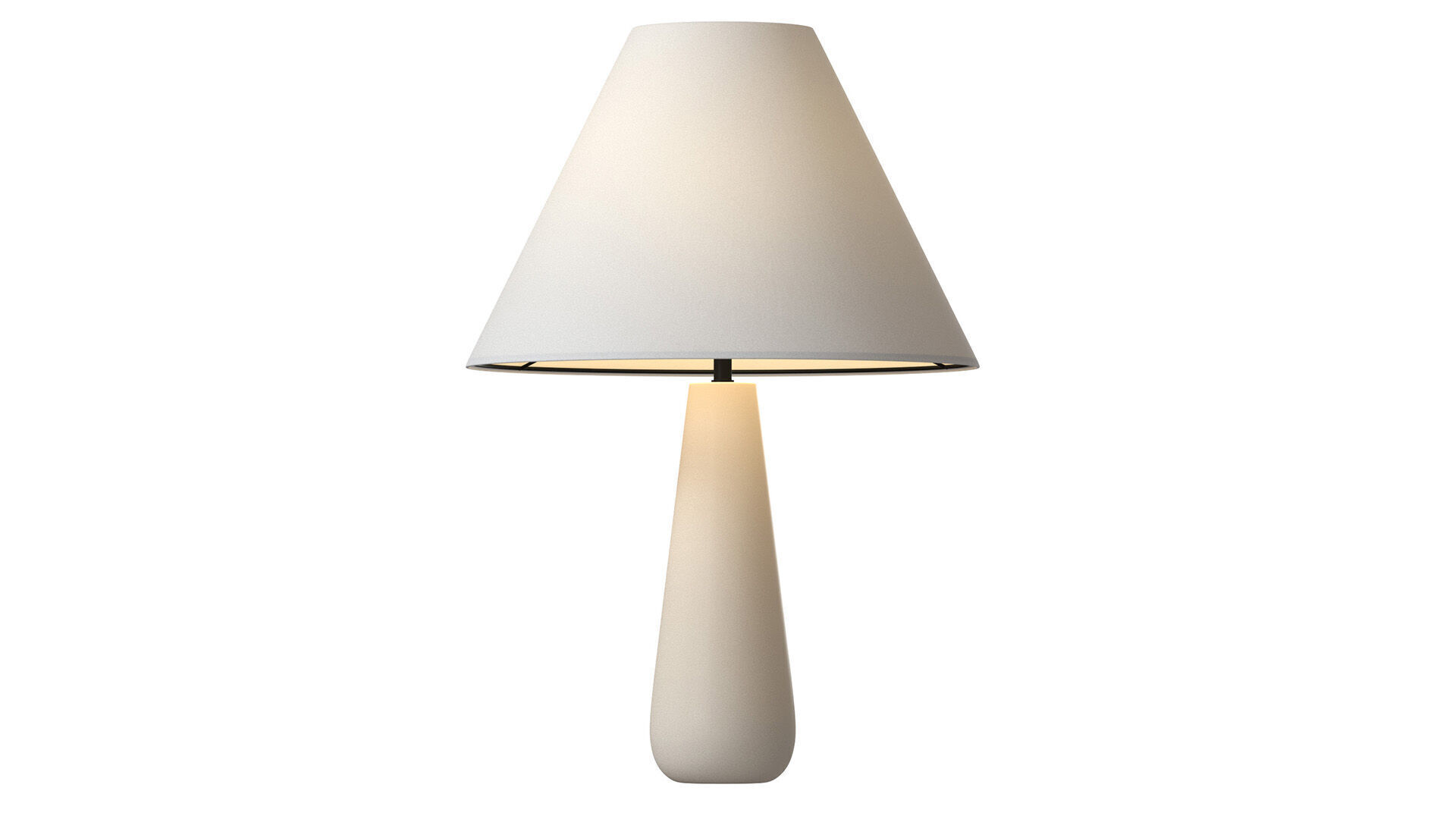 Polar White Cement Table Lamp 3D model_3