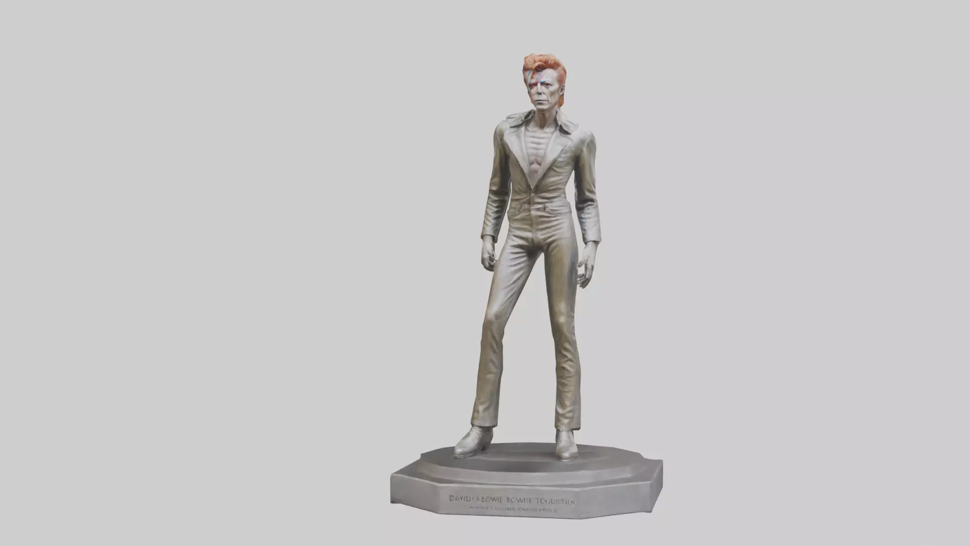 David Bowie statue model Low-poly 3D model_0