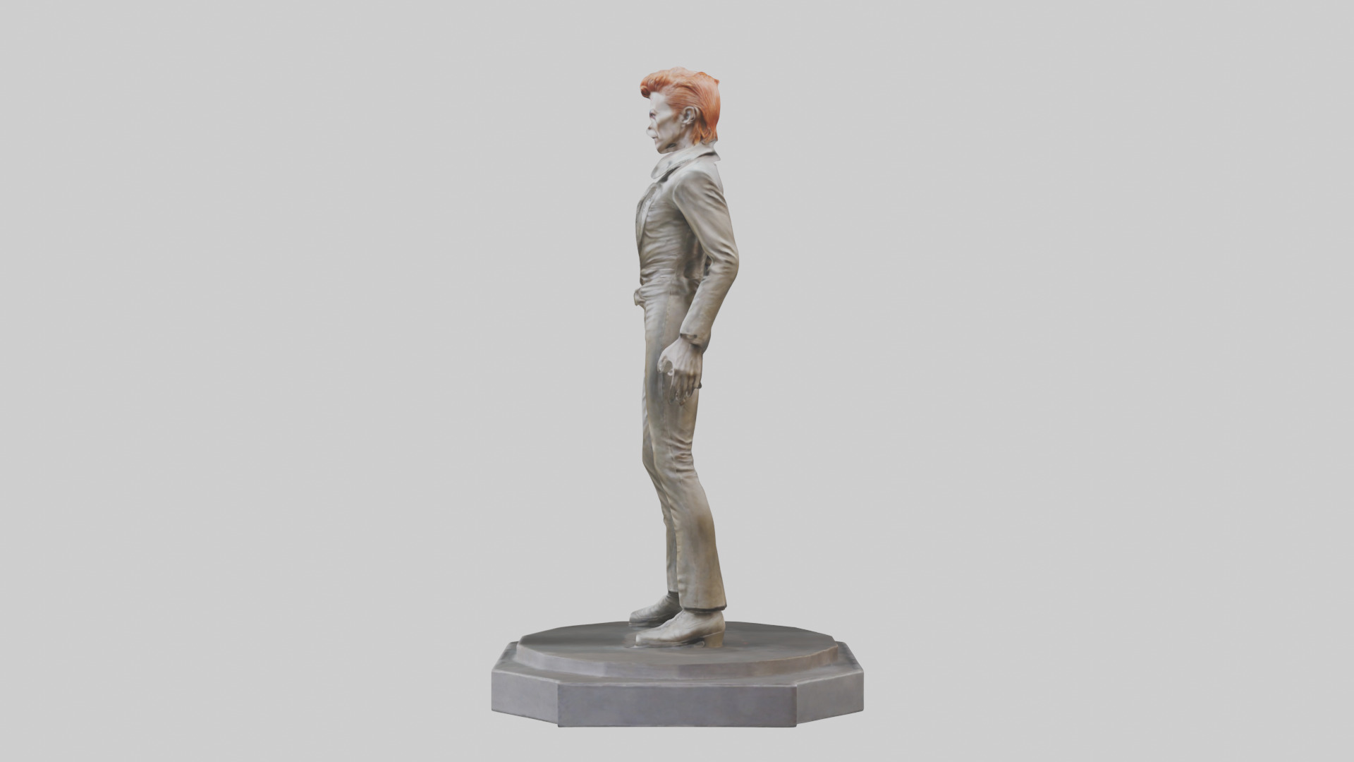 David Bowie statue model Low-poly 3D model_22