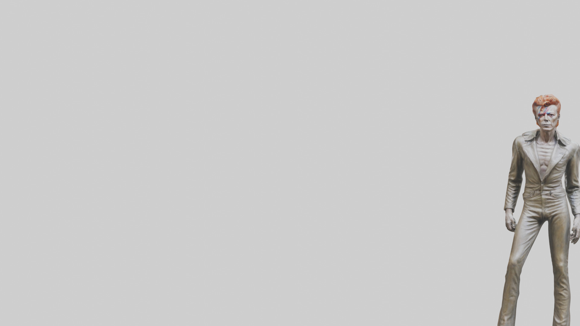 David Bowie statue model Low-poly 3D model_21