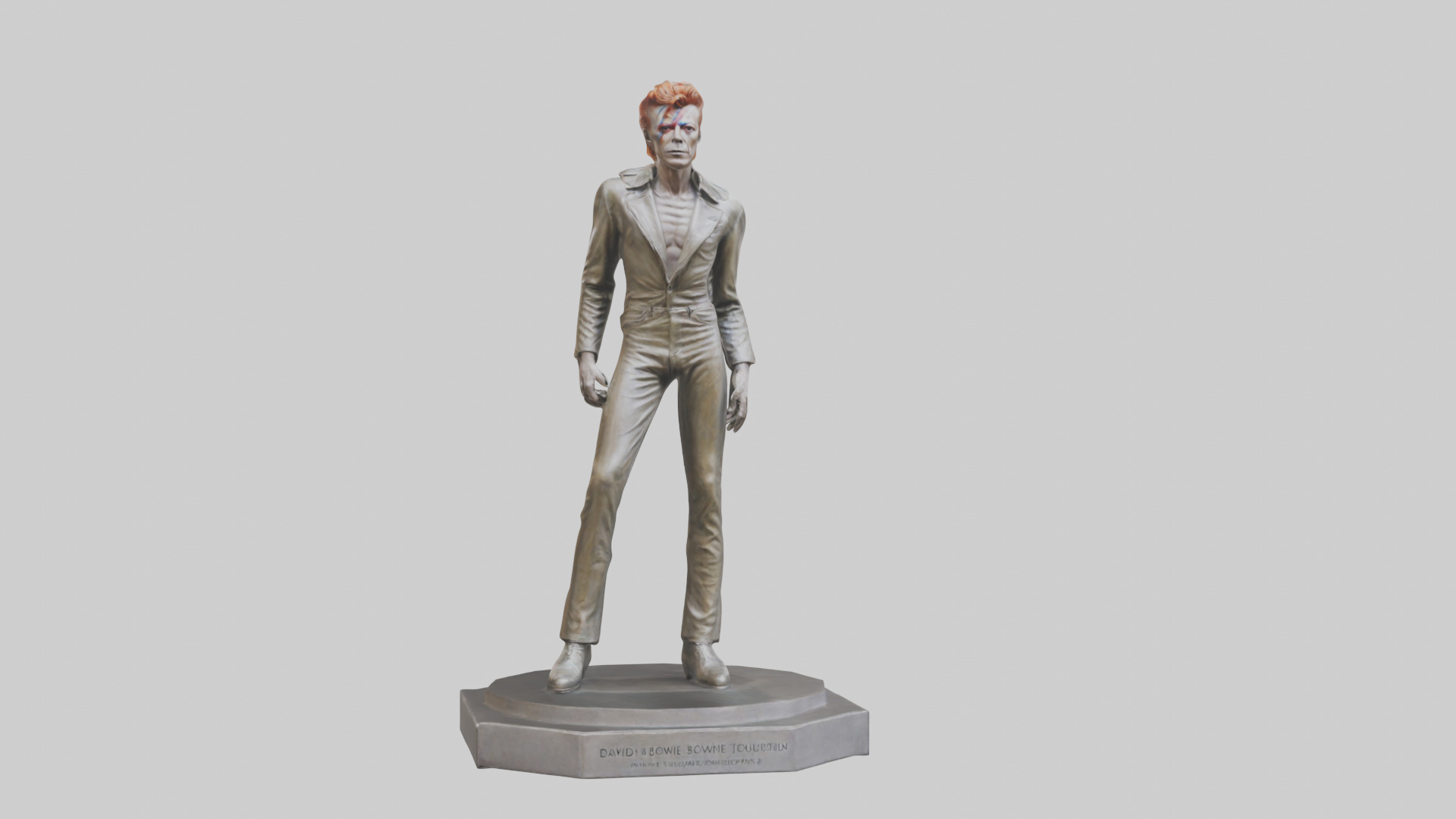 David Bowie statue model Low-poly 3D model_18