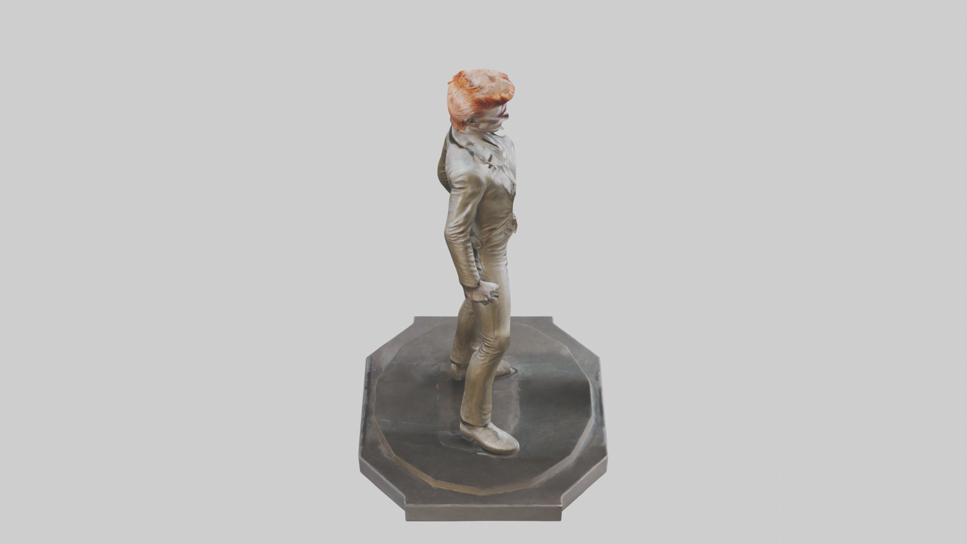David Bowie statue model Low-poly 3D model_28