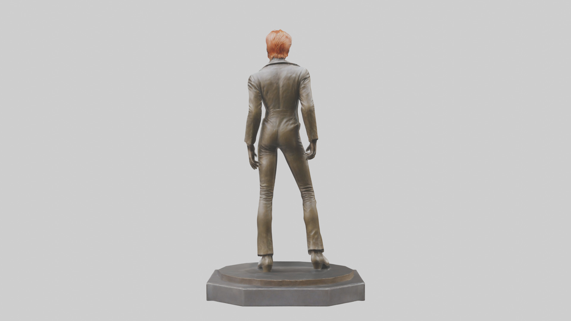David Bowie statue model Low-poly 3D model_2