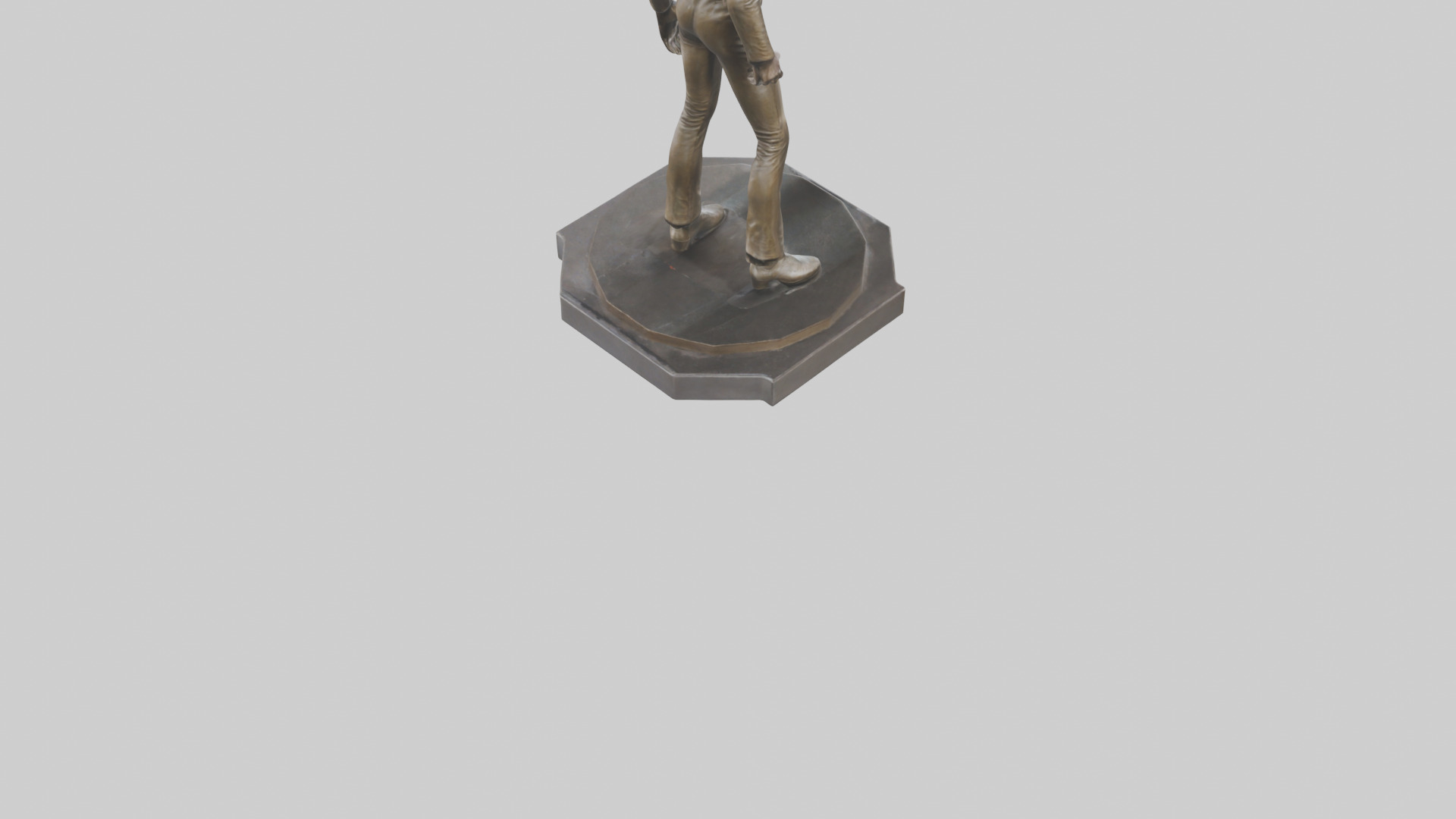 David Bowie statue model Low-poly 3D model_6