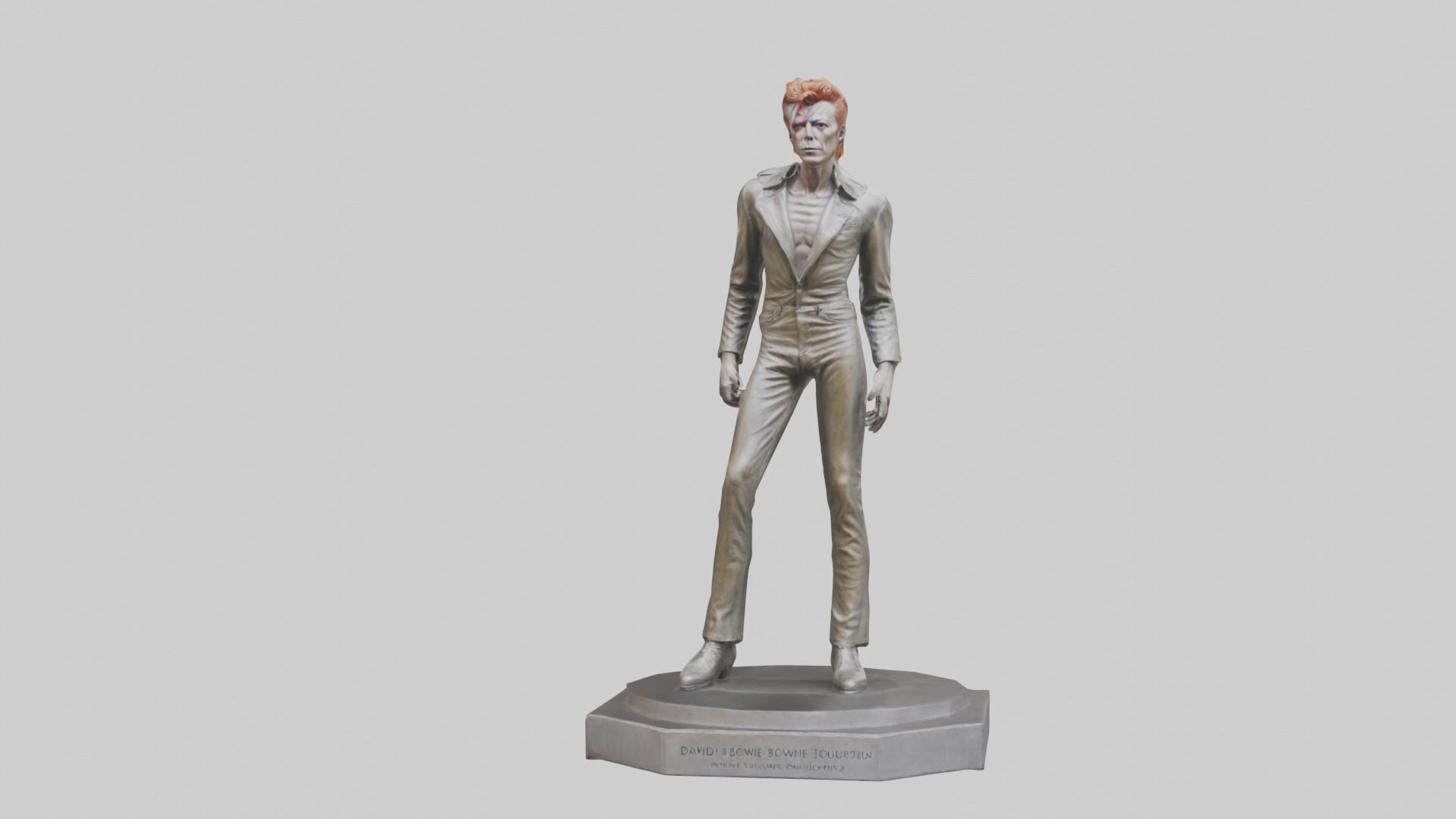 David Bowie statue model Low-poly 3D model_15