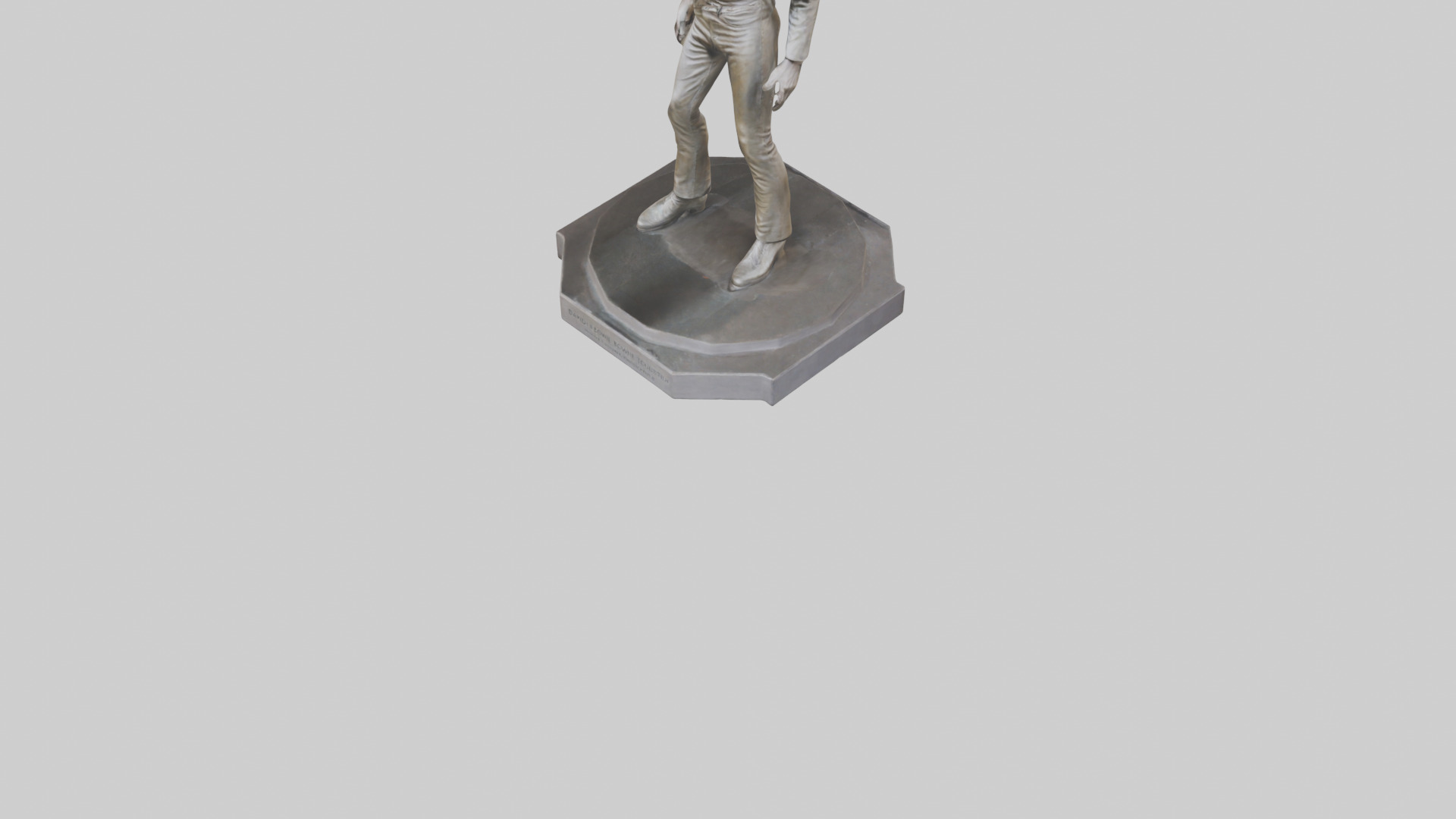 David Bowie statue model Low-poly 3D model_7