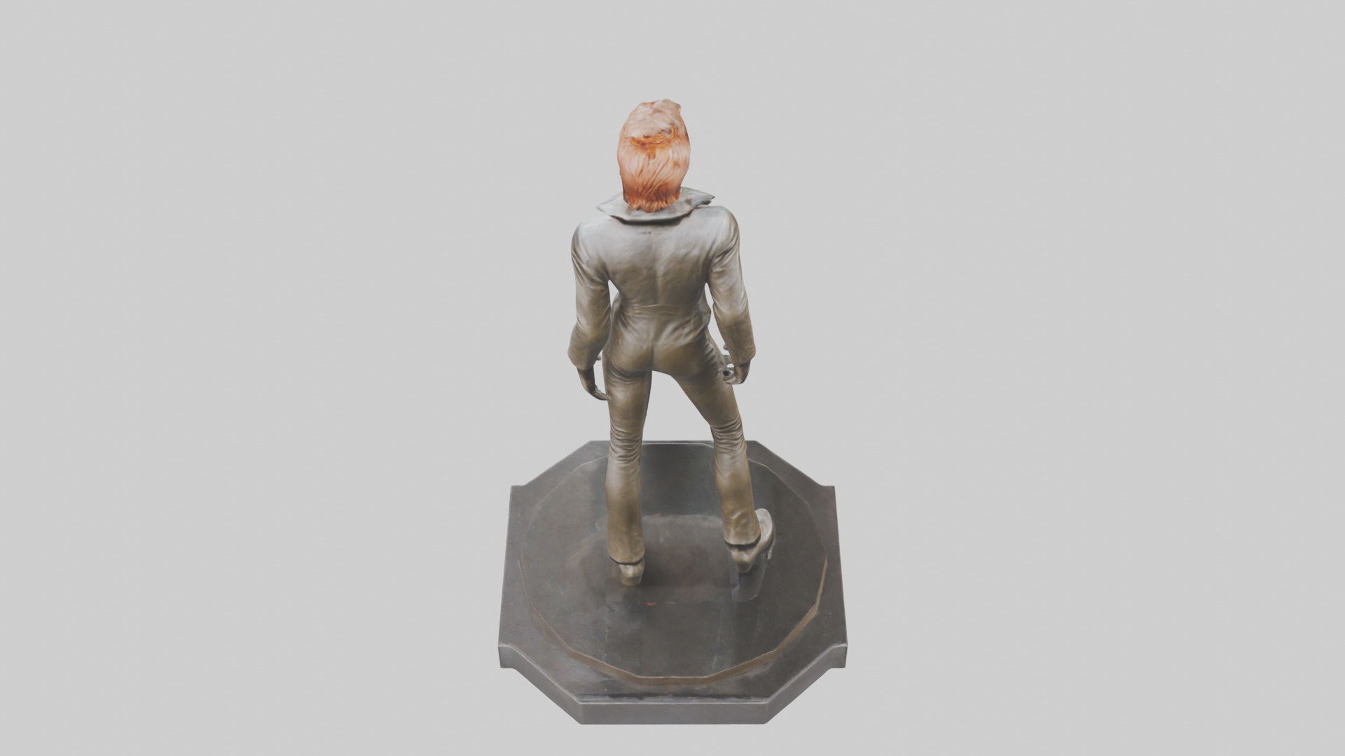 David Bowie statue model Low-poly 3D model_25