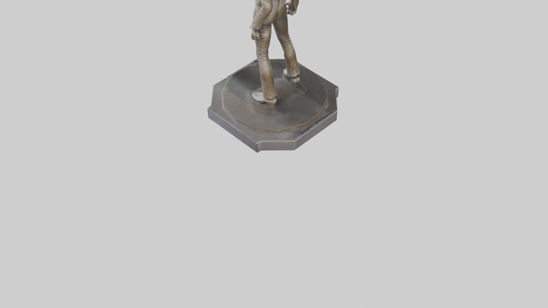 David Bowie statue model Low-poly 3D model_5