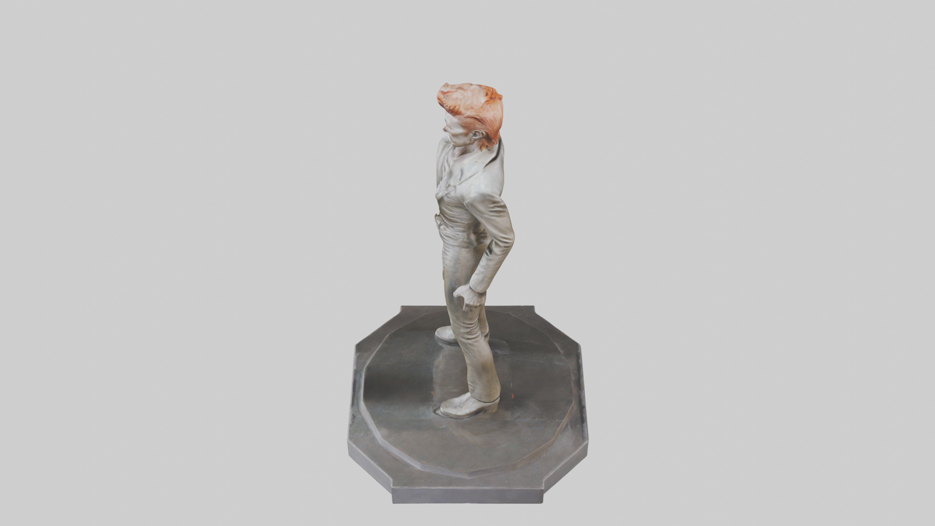 David Bowie statue model Low-poly 3D model_27