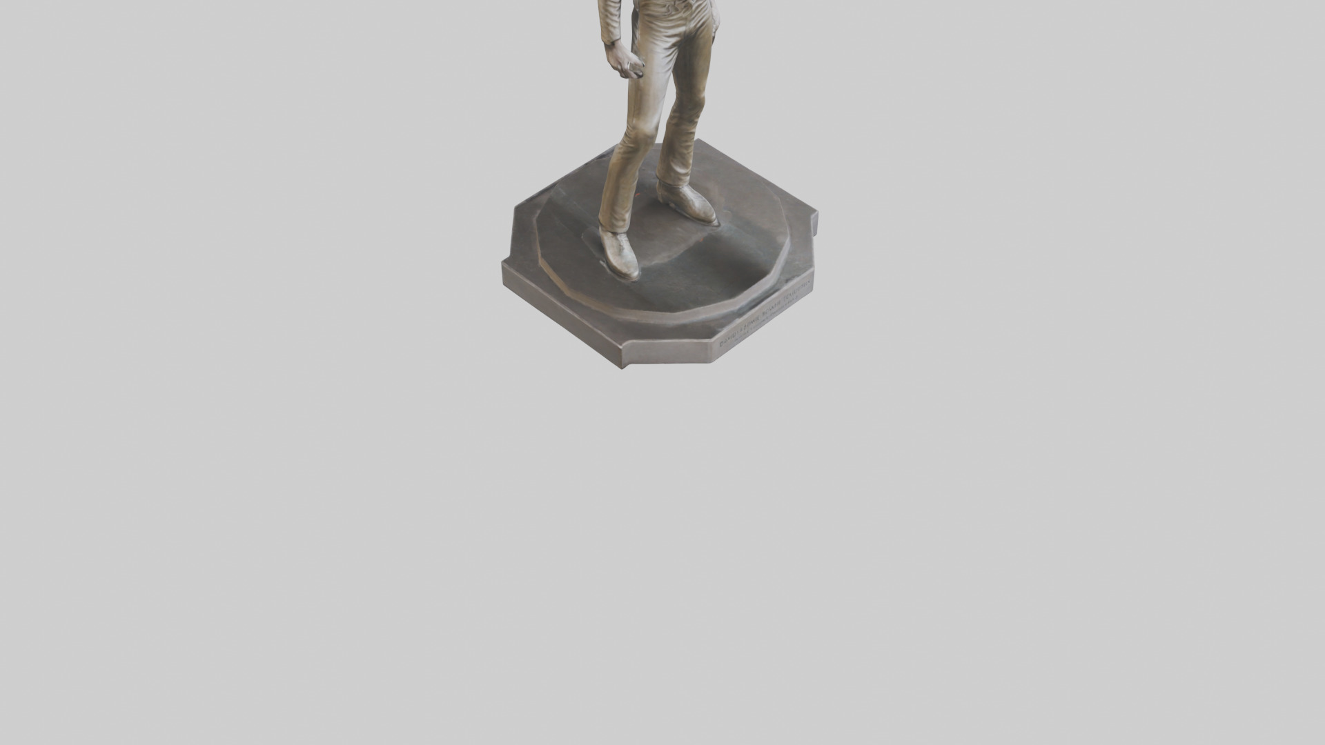 David Bowie statue model Low-poly 3D model_8