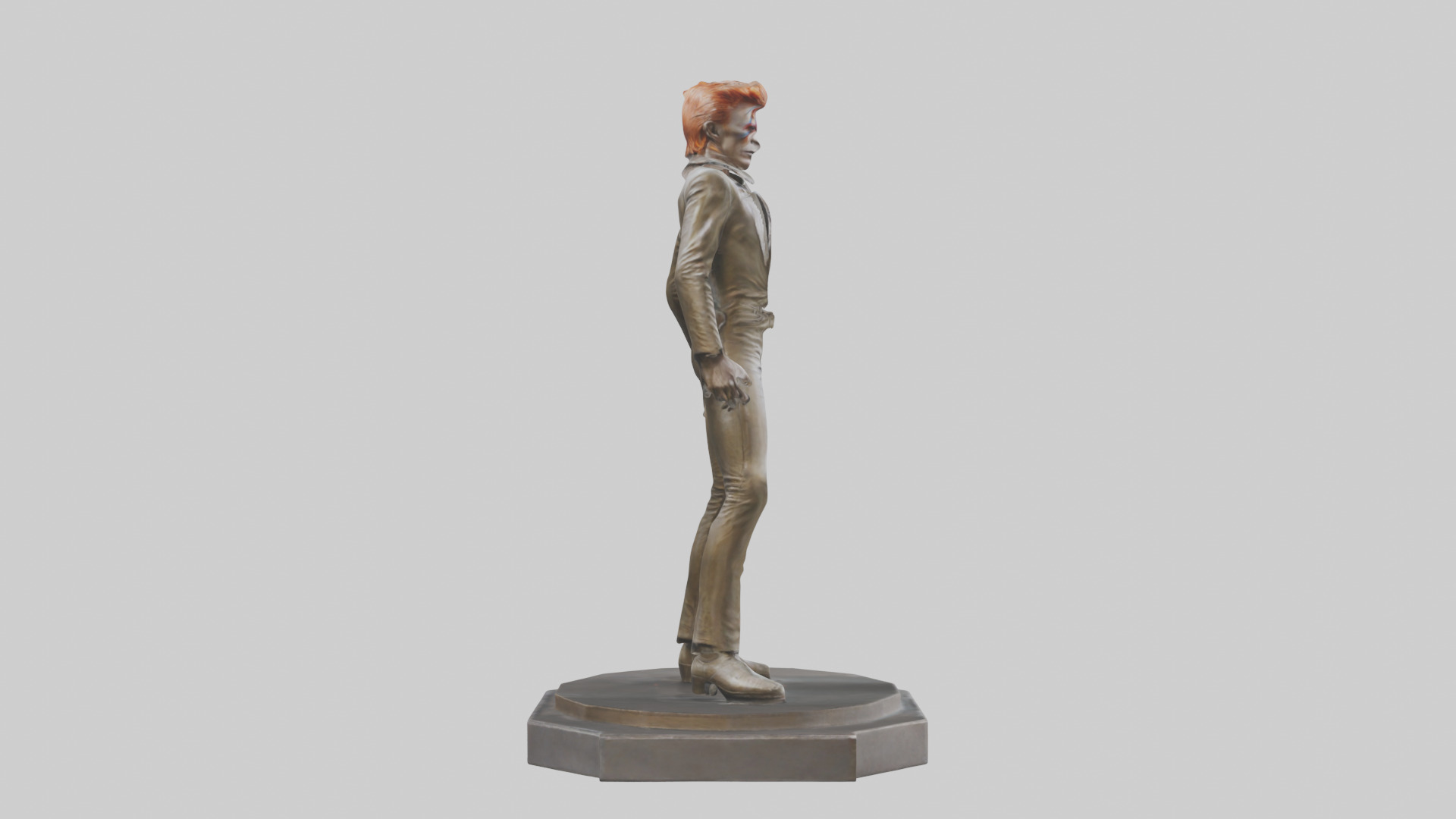 David Bowie statue model Low-poly 3D model_23