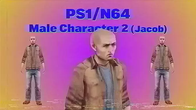 PS1 N64 Male Character 2 - Jacob