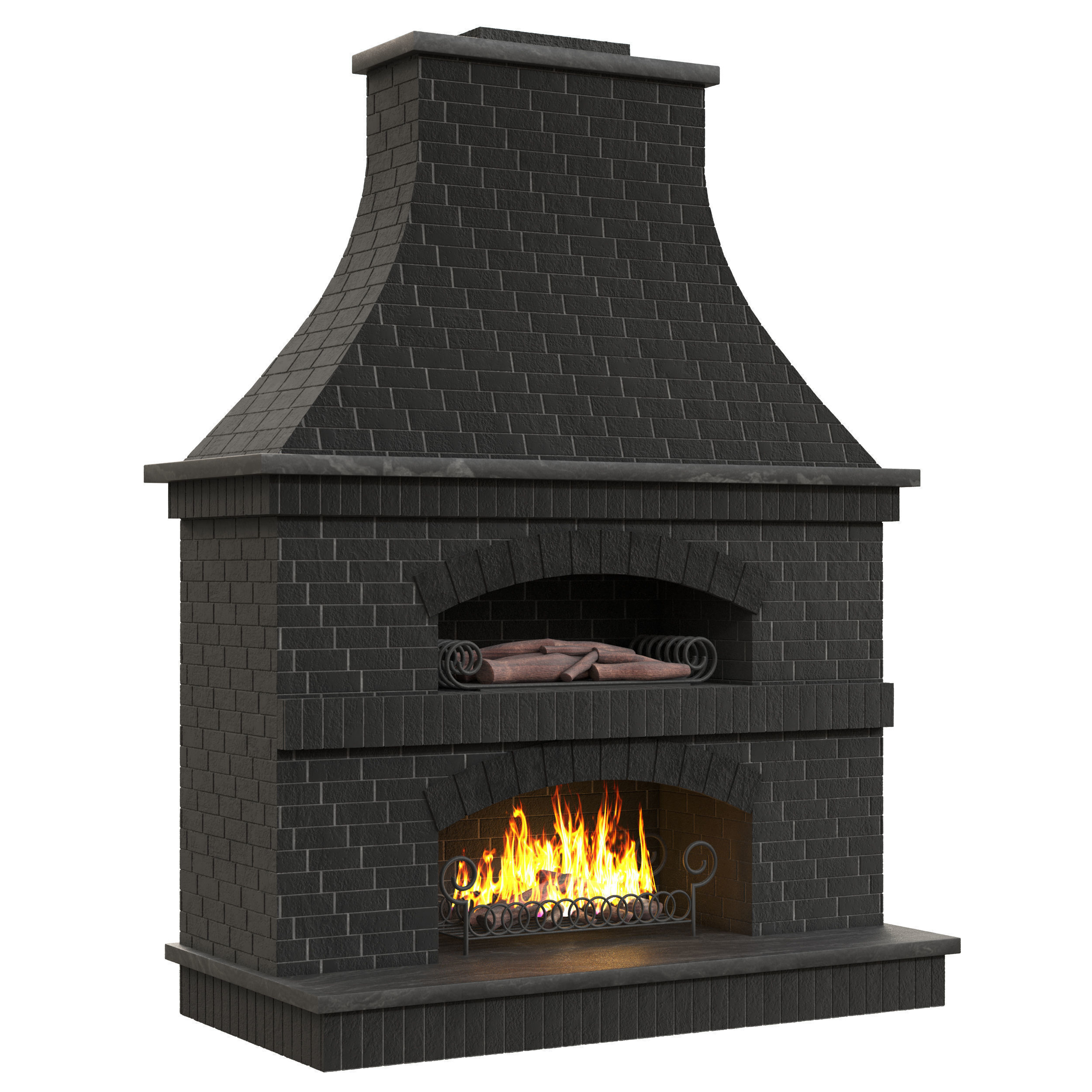 Fireplace 3D model_8