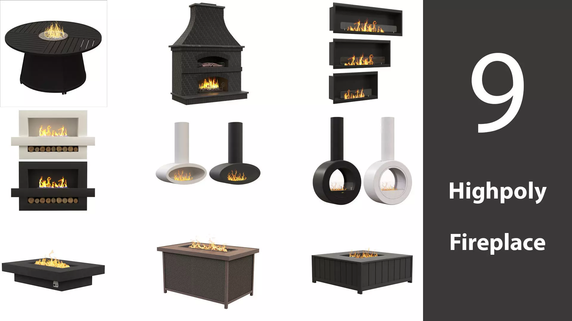 Fireplace 3D model_0