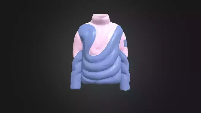 Men Padded Jacket In Low Poly